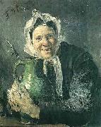 Fritz von Uhde Old woman with a pitcher oil painting reproduction